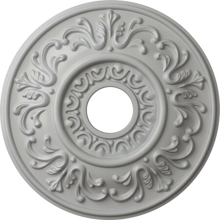 Ekena Millwork Valletta Ceiling Medallion (Fits Canopies up to 3 1/2"), Hand-Painted Frost, 18"OD x 3 1/2"ID x 1"P CM18VLFRF